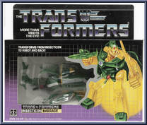 Barrage from Transformers - Generation 1 - Series 2 - Deluxe manufactured by Hasbro [Front]