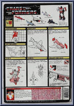Fireflight from Transformers - Generation 1 - Series 3 manufactured by Hasbro [Back]