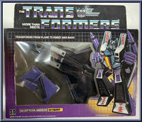 Skywarp from Transformers - Generation 1 - Series 1 manufactured by Hasbro [Front]