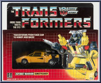 Sunstreaker from Transformers - Generation 1 - Series 1 manufactured by Hasbro [Front]
