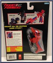 Road Rocket from Transformers - Generation 2 - Laser Cycles manufactured by Hasbro [Back]