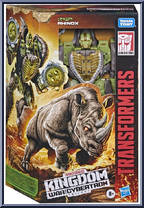 Rhinox from Transformers - Kingdom War for Cybertron - Voyager manufactured by Hasbro [Front]