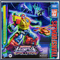 Powerlinx Hot Shot / Jolt (Armada Universe) (Pulse Con) from Transformers - Legacy - Evolution - Voyager Class manufactured by Hasbro [Front]