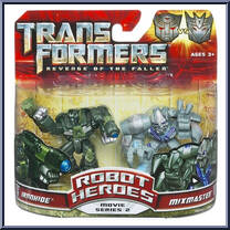 Ironhide vs Mixmaster from Transformers - Revenge of the Fallen - Robot Heroes manufactured by Hasbro [Front]