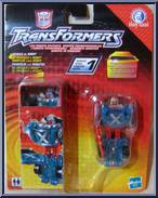 Crosswise from Transformers - Robots in Disguise (2001) - Tiny Tin Spychangers manufactured by Hasbro [Front]