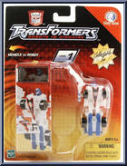 Mirage from Transformers - Robots in Disguise (2001) - Tiny Tin Spychangers manufactured by Hasbro [Front]