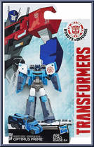 Optimus Prime (Blizzard Strike) from Transformers - Robots in Disguise (2015) - Legion Class manufactured by Hasbro [Front]