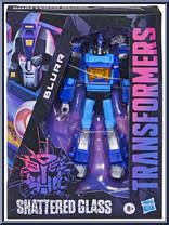 Blurr from Transformers - Shattered Glass - Deluxe Class manufactured by Hasbro [Front]