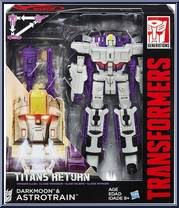 Darkmoon & Astrotrain from Transformers - Titans Return - Voyager manufactured by Hasbro [Front]