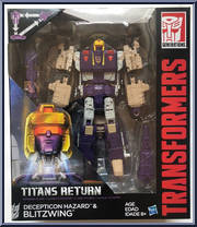 Hazard & Blitzwing from Transformers - Titans Return - Voyager manufactured by Hasbro [Front]