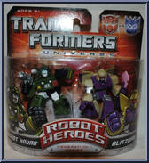 Hound / Blitzwing (G1 Series)  from Transformers - Universe 2008 - Robot Heroes manufactured by Hasbro [Front]