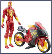 Iron Spider (with Repulsor Cycle) from Ultimate Spider-Man - Sinister 6 - Titan Hero manufactured by Hasbro [Loose]
