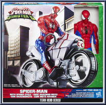 Spider-Man (with Spider-Cycle) from Ultimate Spider-Man - Sinister 6 - Titan Hero manufactured by Hasbro [Front]