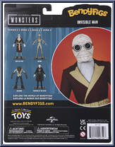 Invisible Man from Universal Monsters - Bendyfigs manufactured by Noble Toys [Back]
