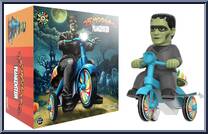 Frankenstein (Black with Blue Trike) from Universal Monsters - Super Cycles manufactured by Super7 [Front]