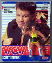 Scott Steiner (Yellow Suit) from WCW - Series 1 - Released in US manufactured by Galoob [Front]