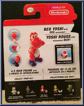 Red Yoshi from World of Nintendo - Series 2-1 manufactured by Jakks Pacific [Back]