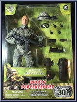 Airborne Infantryman (White) from World Peacekeepers - 12" Scale manufactured by M&C Toy Centre [Front]