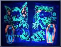 Batula / Werewolf (Neon Blood Splattered) from Worst - Sets manufactured by Super7 [Front]