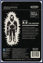 X-2 (The Unknown) from Worst - Remco Glow manufactured by Super7 [Back]