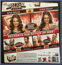 Nikki Bella & Brie Bella from WWE Battle Packs - Series 15 manufactured by Mattel [Back]
