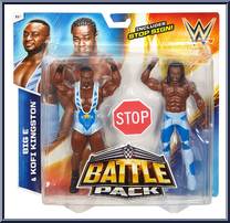 Big E & Kofi Kingston from WWE Battle Packs - Series 36 manufactured by Mattel [Front]