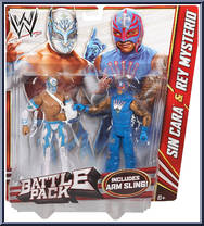 Sin Cara & Rey Mysterio from WWE Battle Packs - Series 22 manufactured by Mattel [Front]