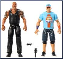 Rock vs John Cena from WWE Championship Showdown - Series 19 manufactured by Mattel [Loose]
