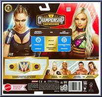 Ronda Rousey vs Liv Morgan from WWE Championship Showdown - Series 16 manufactured by Mattel [Back]