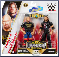 Stone Cold Steve Austin vs Triple H from WWE Championship Showdown - Series 15 manufactured by Mattel [Front]