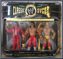 Brutus Beefcake / Jimmy Hart / Hulk Hogan from WWE Classic Superstars - 3-Packs manufactured by Jakks Pacific [Front]