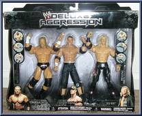 Triple H / John Cena / Edge from WWE Deluxe Aggression - 3-Packs - Series 1 manufactured by Jakks Pacific [Front]