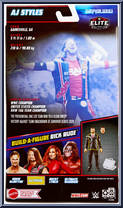 AJ Styles from WWE Elite Collection - Survivor Series - 2022 manufactured by Mattel [Back]