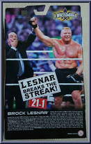 Brock Lesnar (21-1) from WWE Elite Collection - Exclusives manufactured by Mattel [Back]