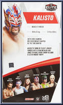 Kalisto from WWE Elite Collection - Series  75 manufactured by Mattel [Back]