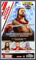 Roman Reigns from WWE Elite Collection - Top Picks - 2024 manufactured by Mattel [Back]