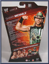Shawn Michaels from WWE Elite Collection - Series   7 manufactured by Mattel [Back]