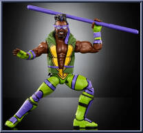Xavier Woods / Donatello from WWE Elite Collection - Teenage Mutant Ninja Turtles manufactured by Mattel [Loose]