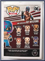 Rey Mysterio (Teal) from WWE - Pop! Vinyl Figures manufactured by Funko [Back]