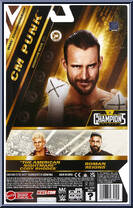 CM Punk from WWE - Champions - Main Event manufactured by Mattel [Back]