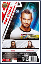 CM Punk from WWE - Top Picks - 2025 manufactured by Mattel [Back]