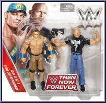 John Cena & Stone Cold Steve Austin from WWE - Then Now Forever manufactured by Mattel [Front]