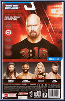 Stone Cold Steve Austin from WWE - Series 133 manufactured by Mattel [Back]