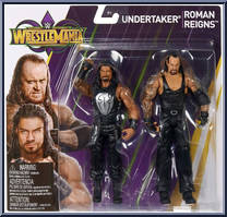 Undertaker / Roman Reigns from WWE - Wrestlemania 34 manufactured by Mattel [Front]