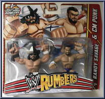 Macho Man Randy Savage / CM Punk from WWE Rumblers - 2-Packs manufactured by Mattel [Front]