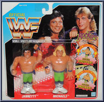 Rockers (Marty Jannetty / Shawn Michaels) from WWF - Series  2 - Tag Teams manufactured by Hasbro [Front]