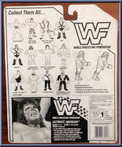 Ultimate Warrior (Green Trunks) from WWF - Series  1 manufactured by Hasbro [Back]