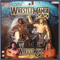 Edge / Booker T from WWF R3 - Wrestlemania x8 manufactured by Jakks Pacific [Front]