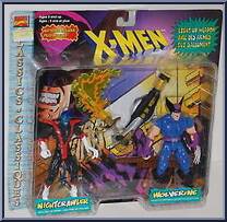 Nightcrawler & Wolverine from X-Men - Canadian 2-Pack - Series Light Up Weapons manufactured by Toy Biz [Front]