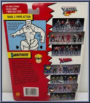 Sabretooth (Snarl & Swipe Action) from X-Men - Series 5 manufactured by Toy Biz [Back]
